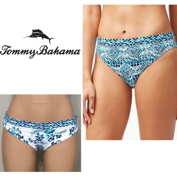 New. Tommy Bahama blue reversible bikini bottom. - Picture 1 of 15